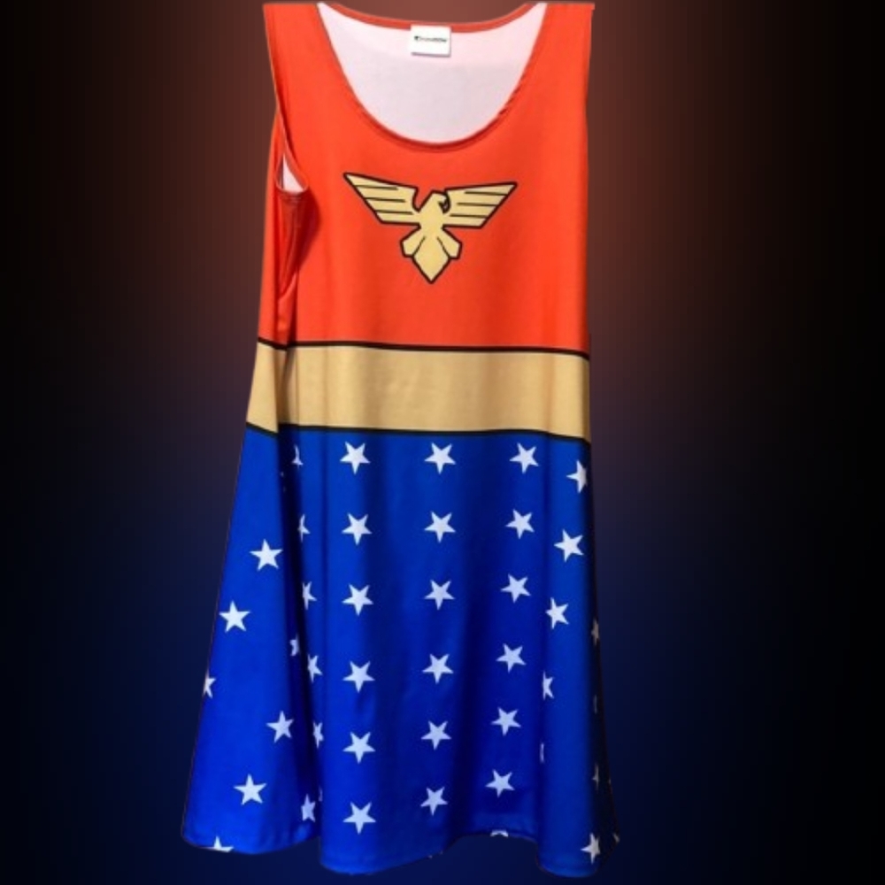 Wonder Woman Skater Dress Costume Size 3XL Free Shipping